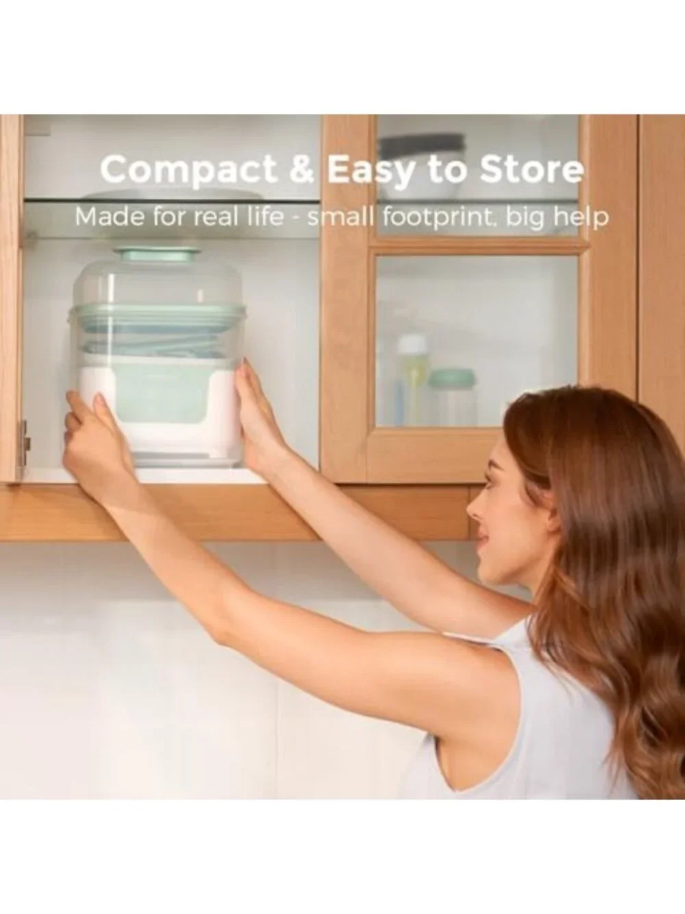 4-in-1 Compact Bottle Sterilizer & Dryer | Modular Nesting Design for Easy Use